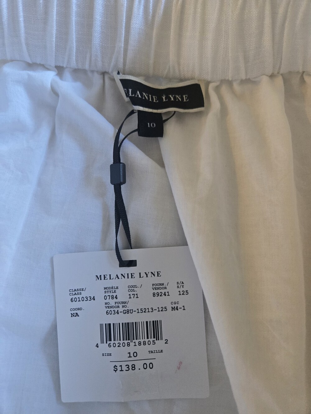 Melanie Lyne Scalloped Hem Maxi Skirt Size 10 Porcelain (White) Linen Blend - Picture 12 of 13